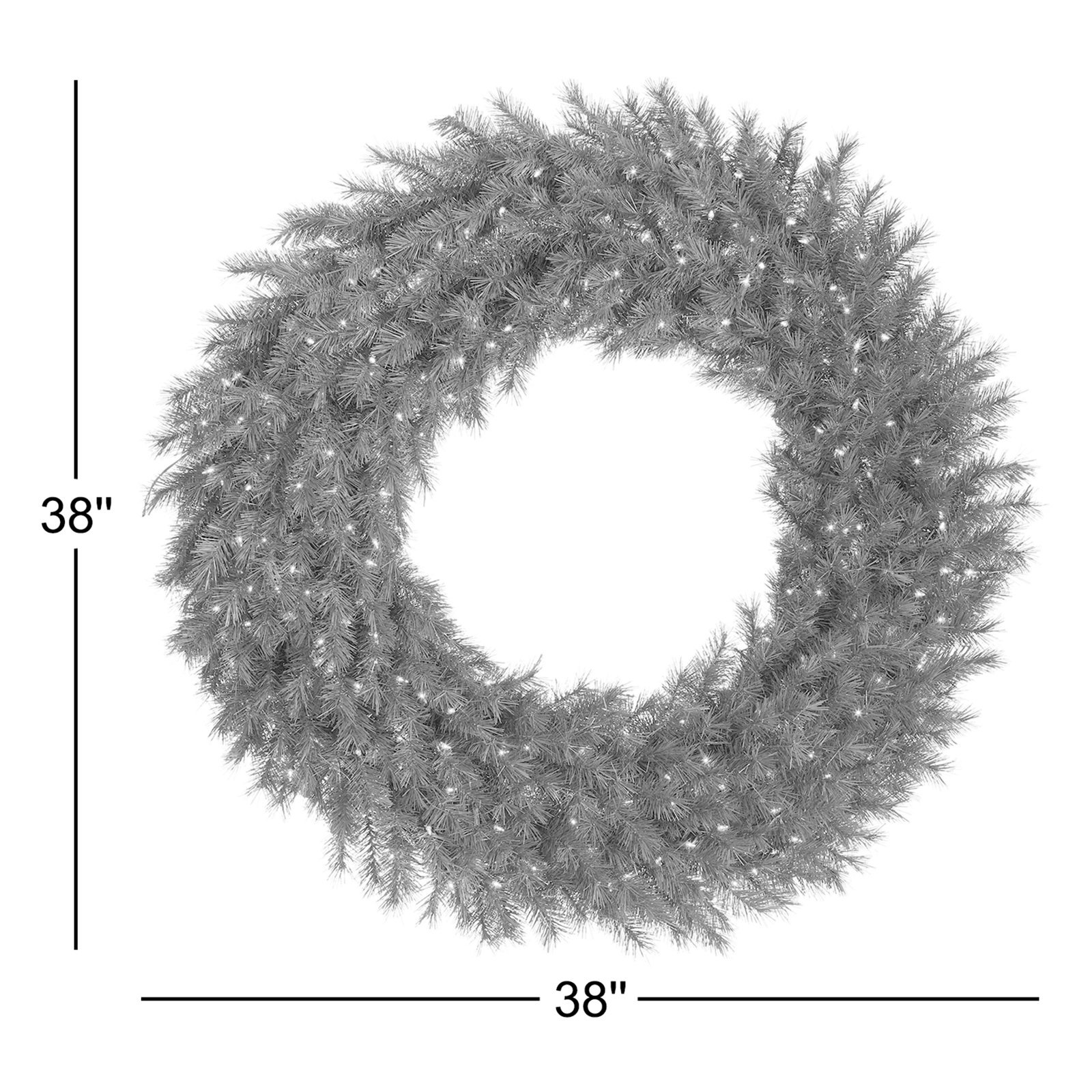 The Holiday Aisle® 38" Pre-Lit Spruce Wreath