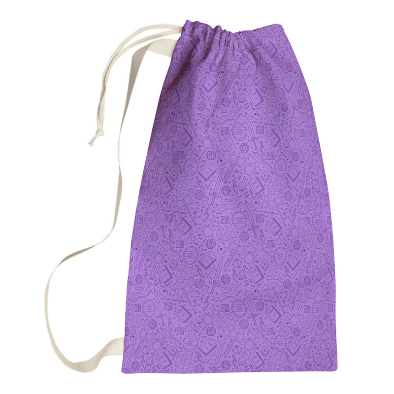 Leffel Laundry Hamper with Handles, Small ( 64" H x 20" W x 1.5" D), Dark Purple