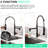 Pull Down Kitchen Sink Tap, Black And Gold, Single Lever Handle, Long-Lasting Performance Faucet, High Arc Spout With 360-Degree Rotation-1441556894