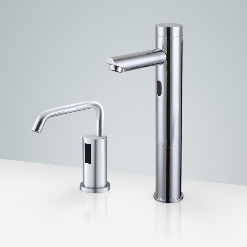 Dax Touchless Chrome Motion Sensor Faucet & Automatic Soap Dispenser