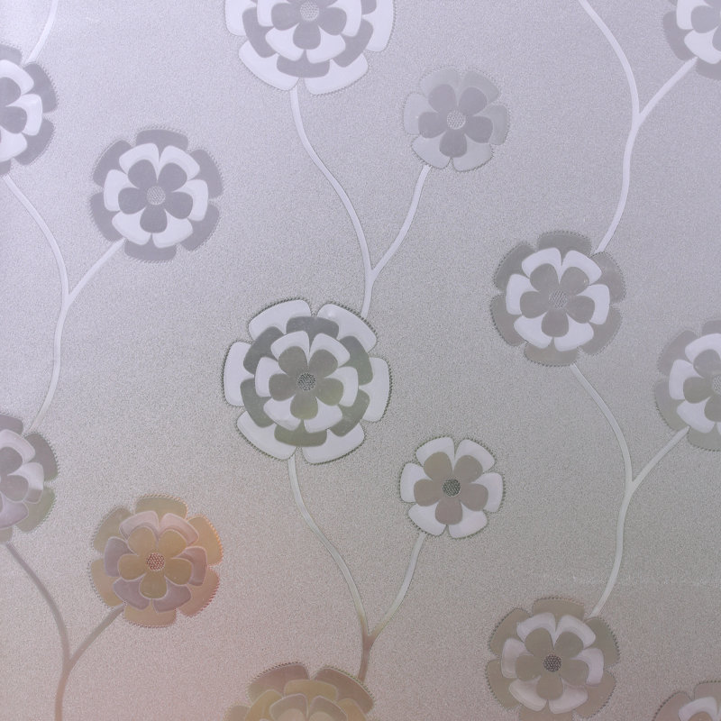 35,4 po x 78,7 po Adhésif décoratif d'intimité fleurs