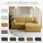 Maelina 3 - Piece Upholstered Orange Corduroy Modular Sectional Sofa with Pillow Back and Removable Ottoman-999701648