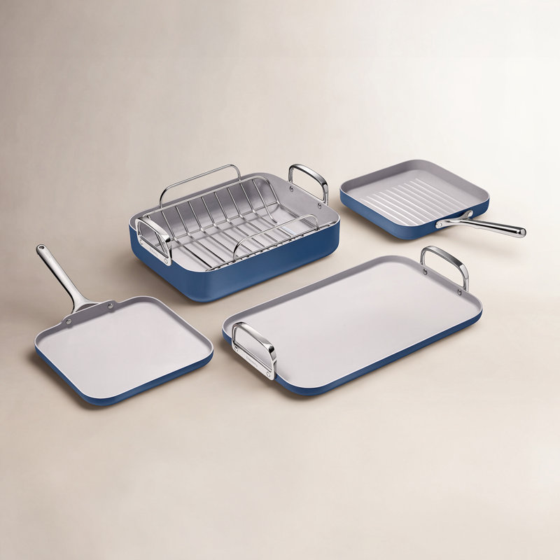 Caraway 5Pc Square Cookware Set, Navy