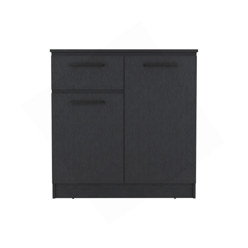 Commode Carlin, chambre à coucher, noir, Noir