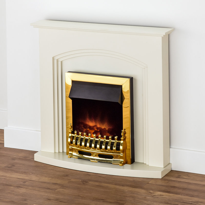 Blenheim Adam 50.7cm W Fireplace Insert with 6824.28 BTU, Brass