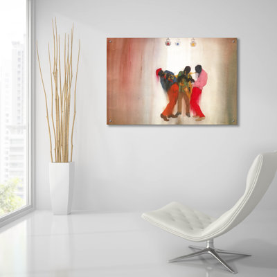 Winston Porter «Black Brown and Beige» par Jim Tanaka, art mural en verre acrylique, ACR-43903