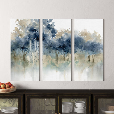 Water's Edge I by Carol Robinson - 3 Piece Wrapped Canvas Painting