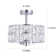 3-Light Crystal Ceiling Light Fixture Semi Flush Mount Chandelier with Drum Shade