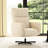 Electric 360 Swivel Accent Chair With Charging, Beige Velvet, For Home And Office, Simple Assembly Steps Power Recliner Type - C, Velvet Upholstered, Beige, Relaxing In Office Or Living Room, Quick