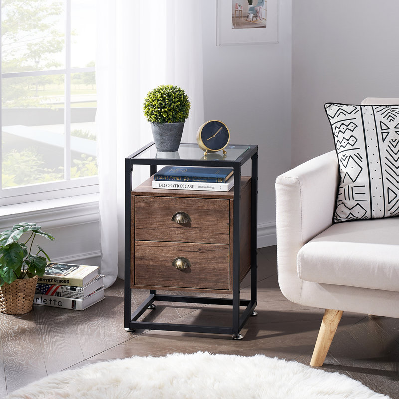 Ensemble de chambre à coucher configurable standard 3 pièces Kempst, Brun / noir, Simple