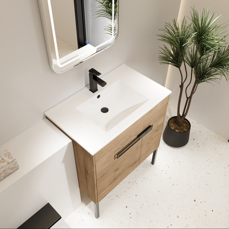 Meuble-lavabo 30 po avec lavabo et portes à fermeture en douceur, 30"