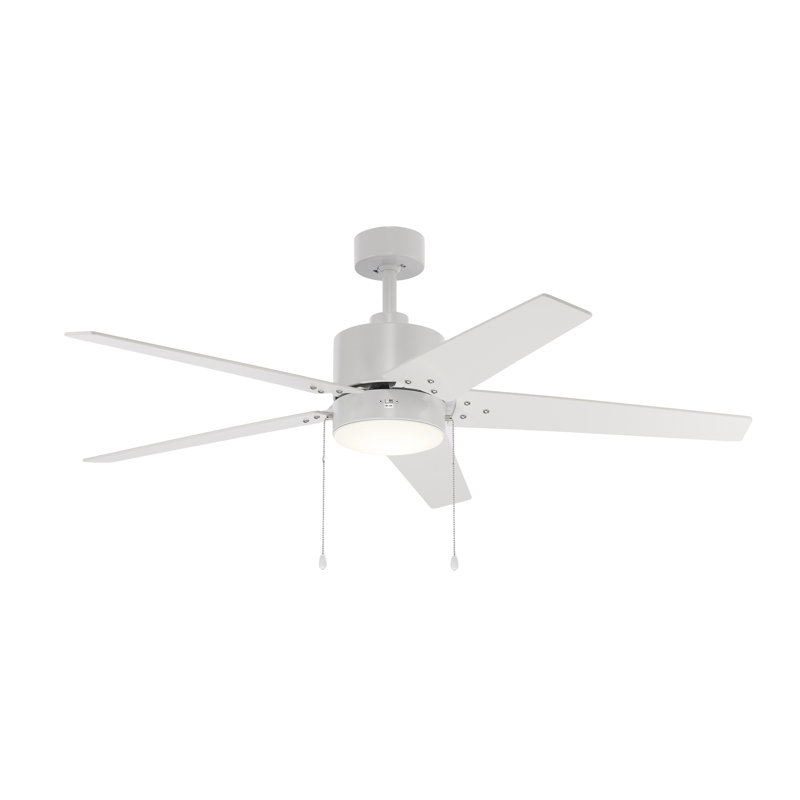 Ventilateur de plafond blanc 52 po Ronan, Bois gris