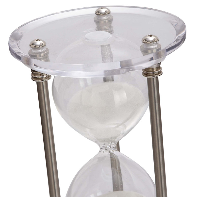 Hourglass, Silver, 8" H x 3" W x 56" D