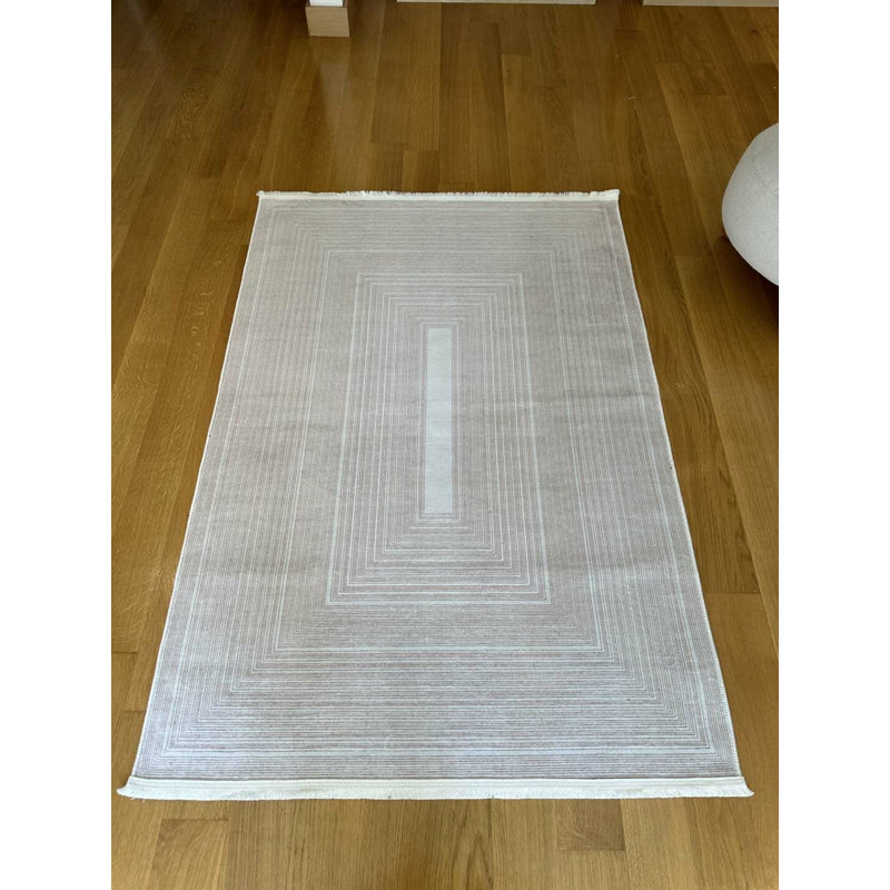 Tapis en coton Landree avec envers antidérapant, Rectangle 3 pi 11 po x 14 pi 9 po