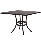 Superstone 36" Square Dining Table With Base - Black Walnut Top/ancient Earth Base