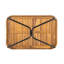 Ensemble de conversation d'extérieur 4 pièces en bois d'acacia tissé et corde, beige-512502886