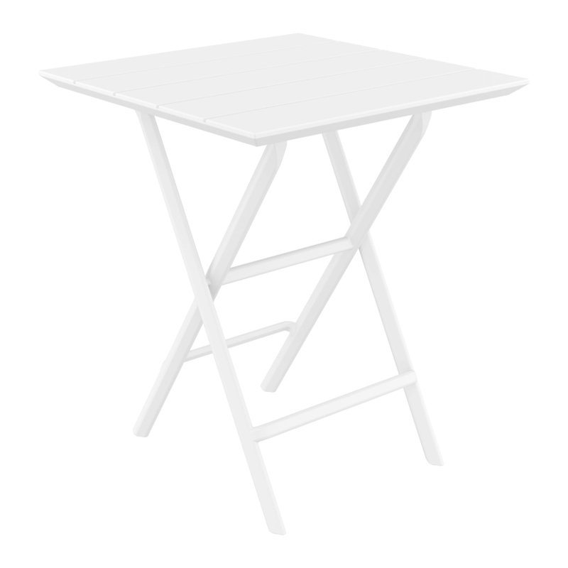 Helen Square Folding Bistro Table, White