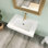 30" Wall Mounted Rectangular Solid Surface Bathroom Sink in Matte White
