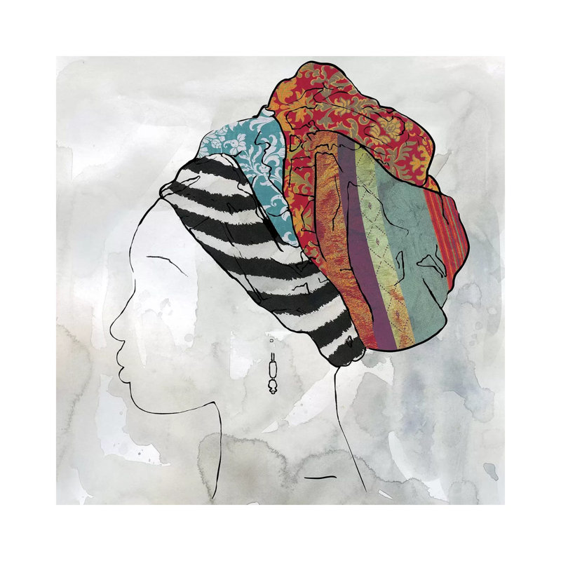 Portrait of Africa II 1 Piece Painting on Canvas, 66.04 cm H x 66.04 cm W x 1.91 cm D, Wrapped Canvas
