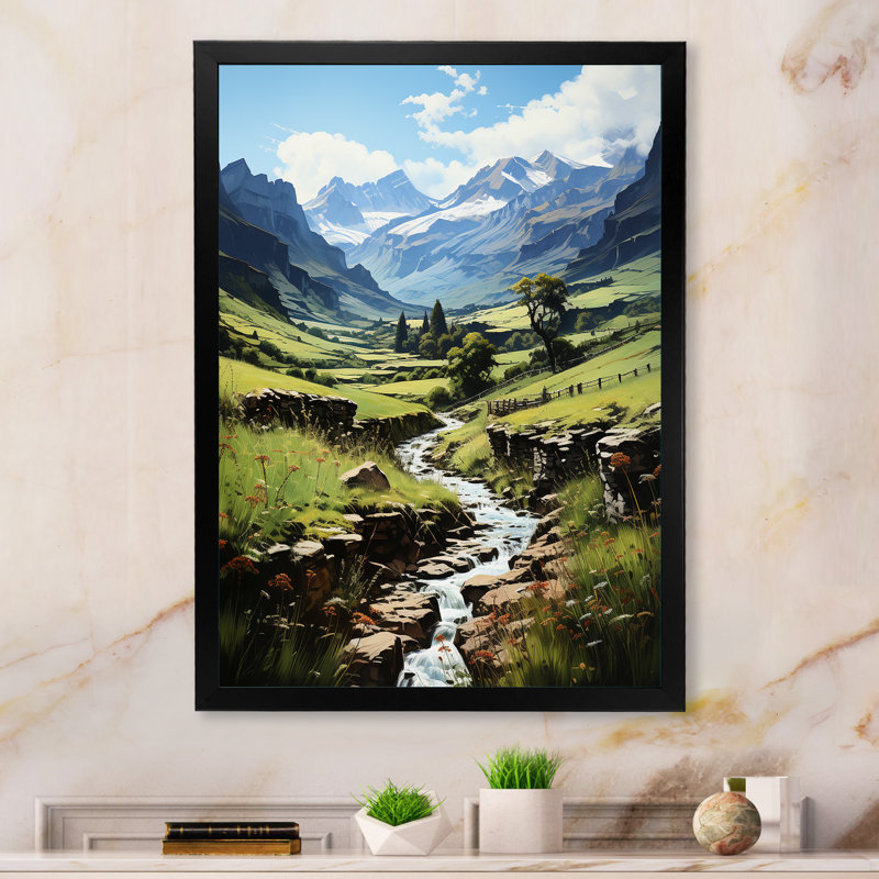 Espagne, vallée d'Ordesa III, impression sur toile, Cadre photo noir, H 20 po x l 12 po x P 1 po