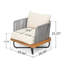 Chaise d'extérieur en bois d'acacia Lucca, beige