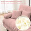 Canapé-lit 2 places en chenille rose avec coussins lombaires, coussins décoratifs et repose-pieds - conception exquise, appui-tête confortable à la taille