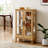 Glass Cabinet with Tempered Glass Doors with Adjustable Shelves-32573037