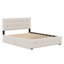 Lit plateforme tapissier avec 2 tiroirs et lit gigogne-1683553000