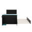 Le lit de jour simple en bois comprend un lit gigogne, un bureau, un éclairage à DEL et un port USB-47941848-47941843