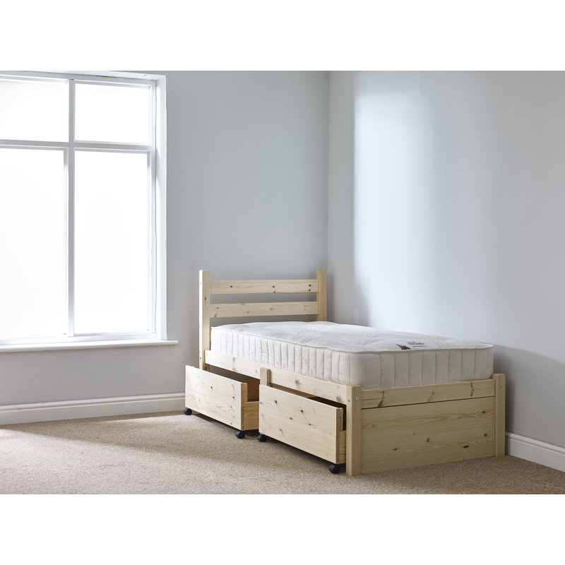 UK Single - DE 90 X 190 Cm Solid Wood Storage Bed