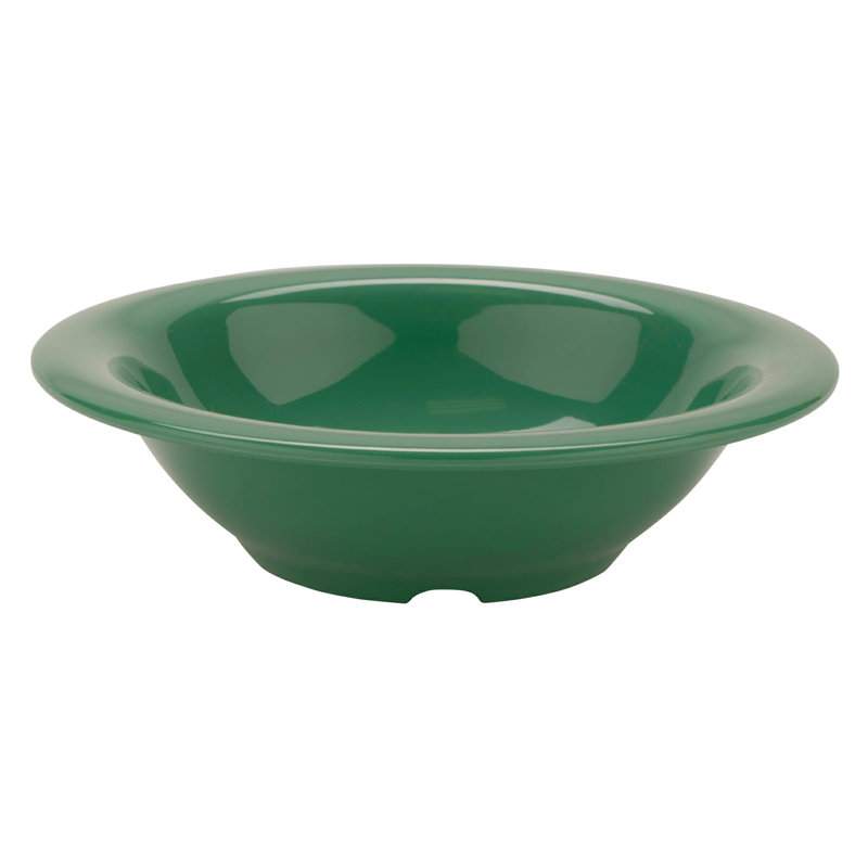 Melamine Narrow Rim Fruit / Dessert Bowl, 12 Ounce, (Set of 12), Green