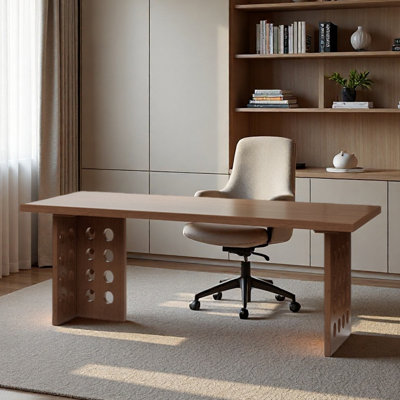 Bureau simple avec surface de travail en bois massif