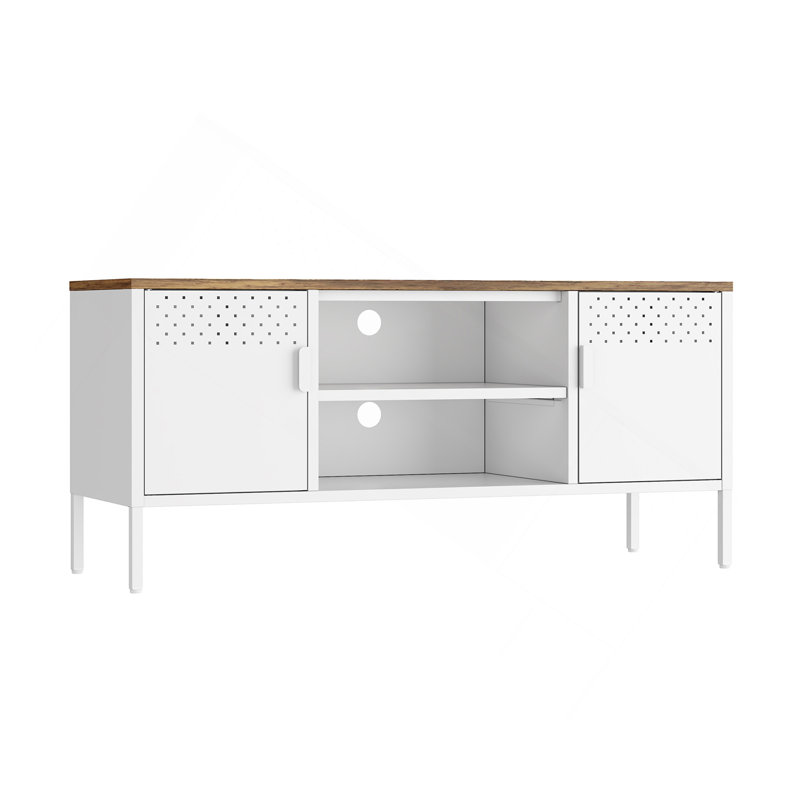 Armoire de rangement en métal Landen, Blanc
