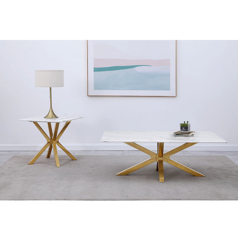 Table de bout en acier inoxydable Kensington