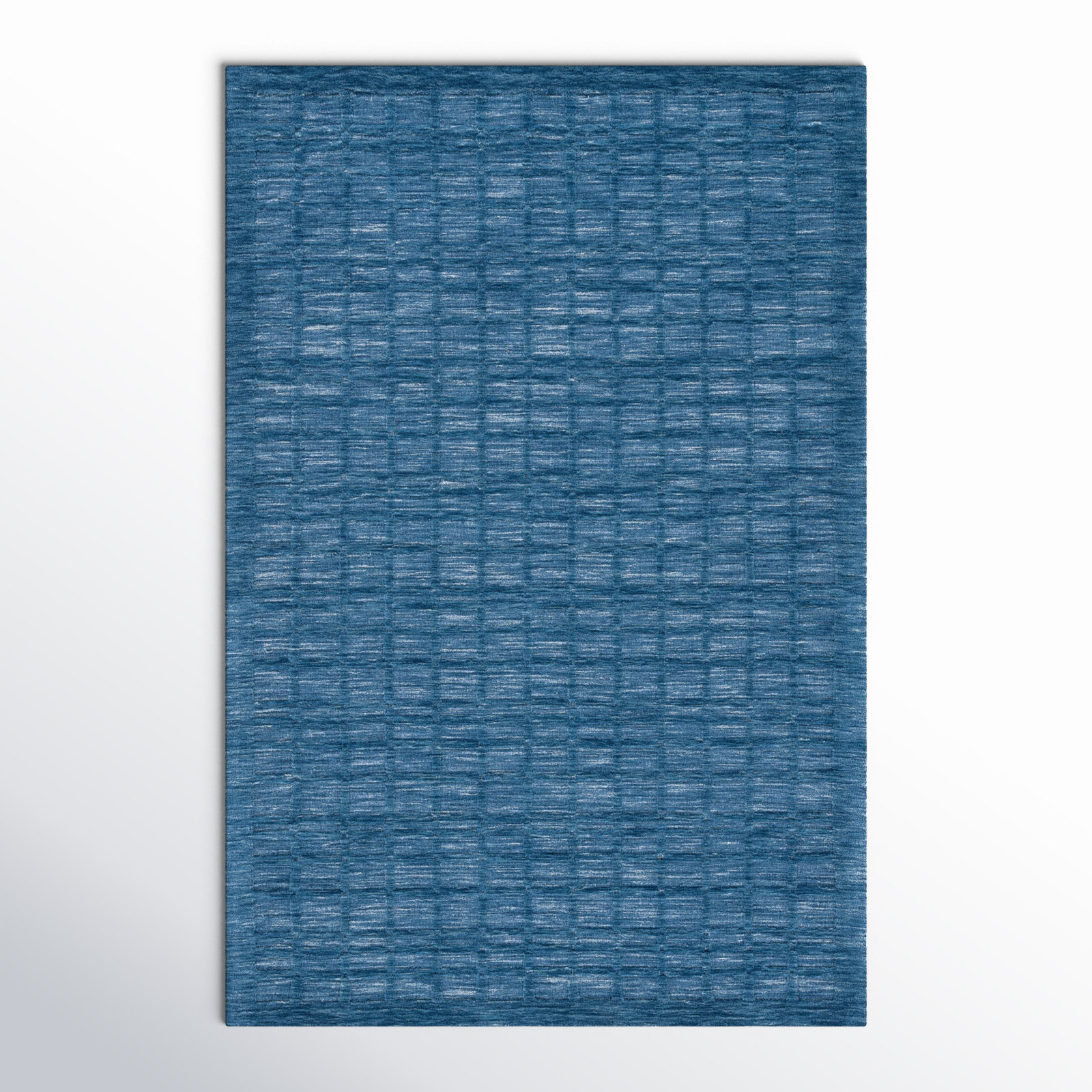 Caris Blue Hand-Loomed Geometric Rug, Rectangle 6' x 9'