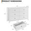 Commode 2 pièces 6 tiroirs 54 po