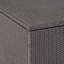 Tablette de rangement extérieure en fer gris, 33,23 po Profondeur x largeur 24,32 po, commode solution de patio avec fer robuste, option