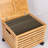 Bamboo Rolling File Storage Organizer Box With Lid
