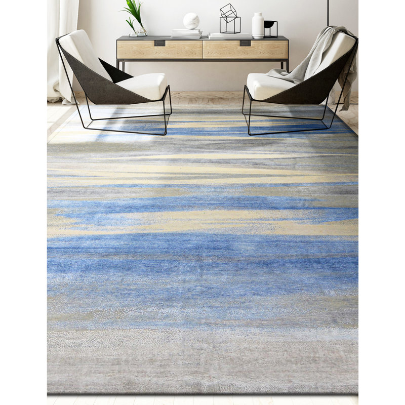 Tapis rectangulaire noué à la main, Rectangle 12 pi x 15 pi