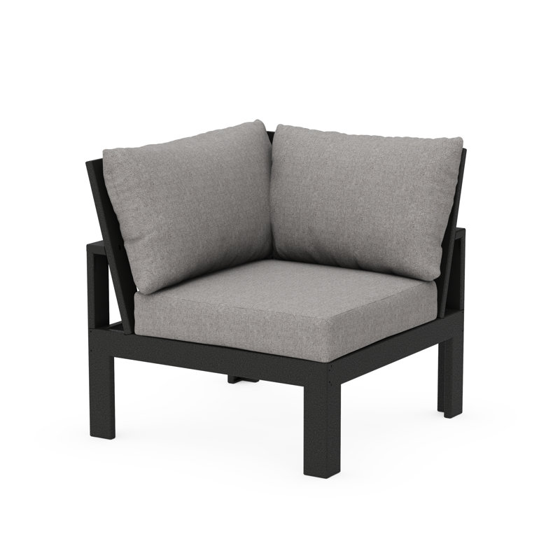 Edge Modular Corner Chair, Grey Revolution®, Black