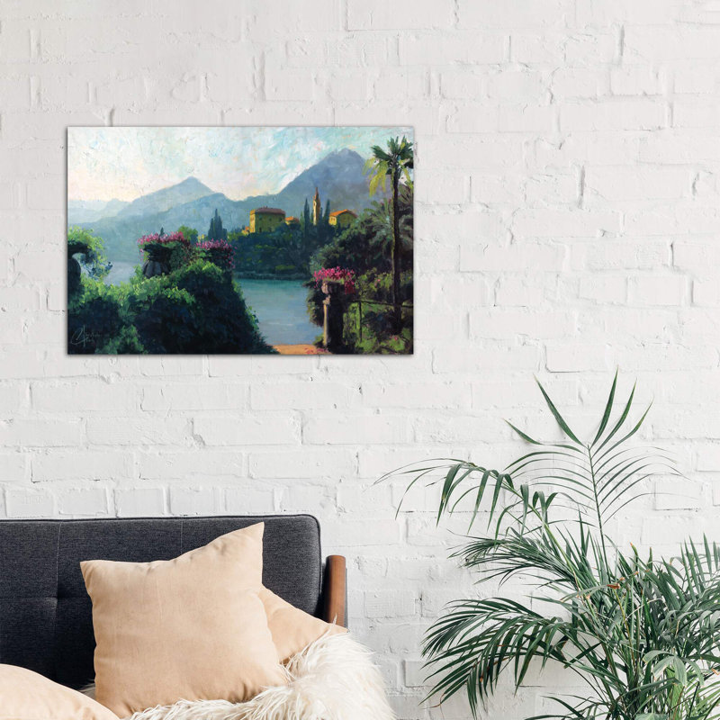 Lake Como, Italy - Wrapped Canvas Painting, No Frame, 66.04 cm H x 45.72 cm W x 1.91 cm D