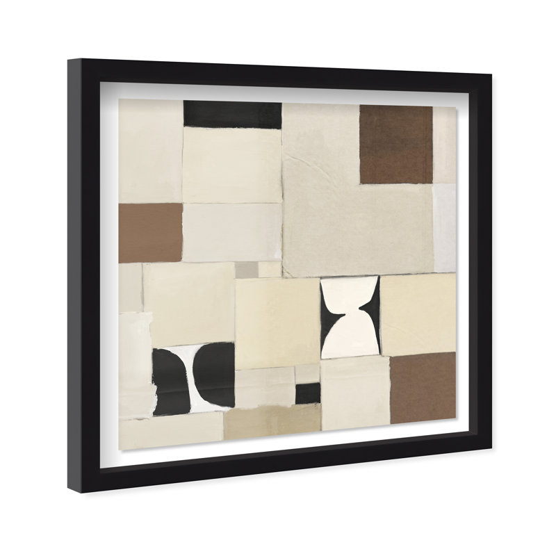 Boho Tiles II Print by Oliver Gal, 13.5" H x 13.5" W, Black Shadowbox