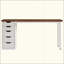Bureau d'ordinateur avec 5 tiroirs, bureau à domicile avec rangement, bureau d'ordinateur simple et moderne, table d'écriture pour petits espaces (armoire à tiroir réversible)