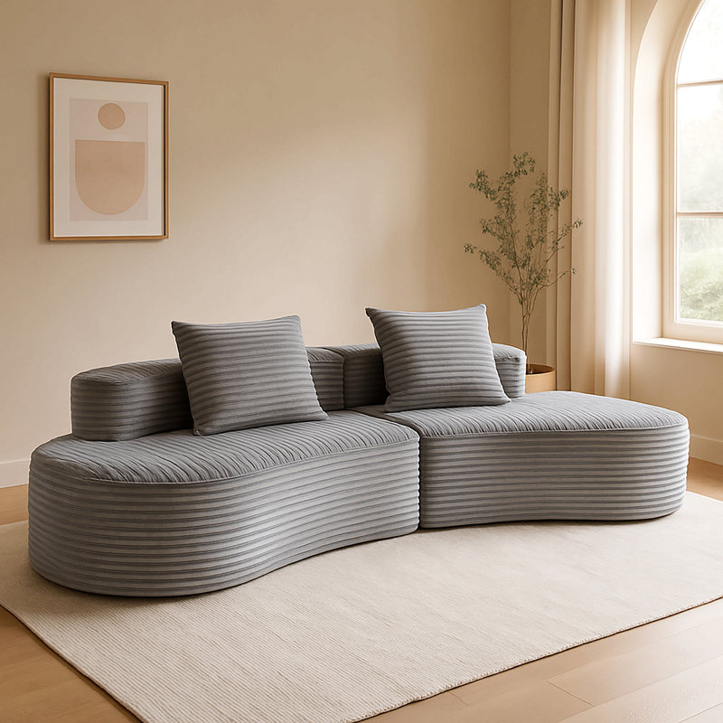 Compressed Sofa Moon Bay Sofa, Gray