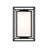 1-Light Outdoor Modern Square Rectangle Wall Lantern in Black with Soft White Glass-100662195