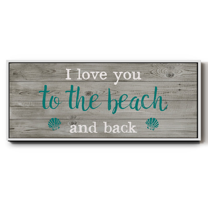 Beach and Back- Framed Canvas, 24" H x 60" W