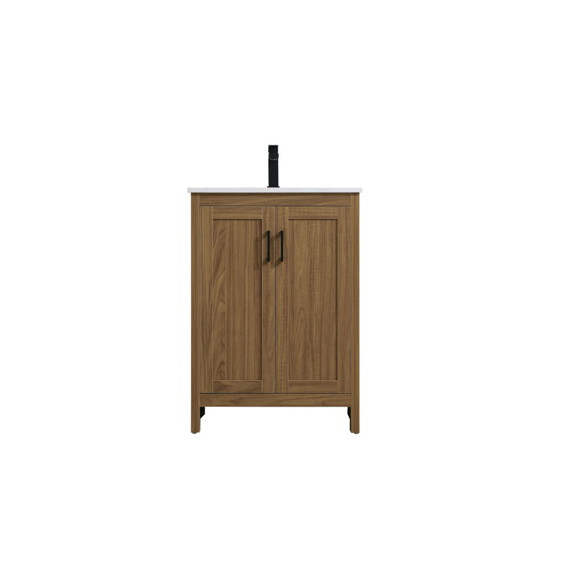 Meuble-lavabo simple 24 po Ahner, Noyer brun