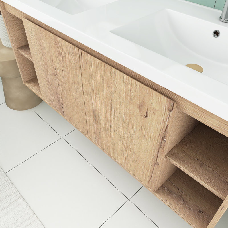 Camyrn 47.6'' Double Bathroom Vanity with Resin Top