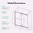 68-72 Inches *76 Inches  Frameless Double Sliding Soft-Close Shower Door, Thick Tempered Glass Door-120129619