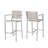 29.50" Barstools with Silver Rust-Proof Aluminum Frame, Set of 2